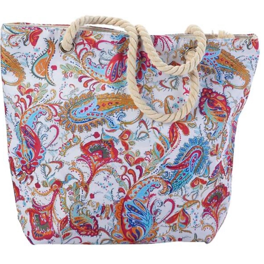 NWT Renshun Paisley Canvas Tote Bag